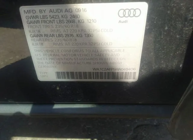 Photo 8 VIN: WA1C2AFP5HA049406 - AUDI Q5 