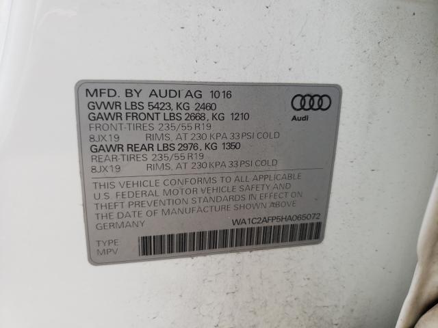 Photo 9 VIN: WA1C2AFP5HA065072 - AUDI Q5 PREMIUM 