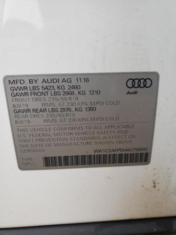 Photo 12 VIN: WA1C2AFP5HA078890 - AUDI Q5 PREMIUM 