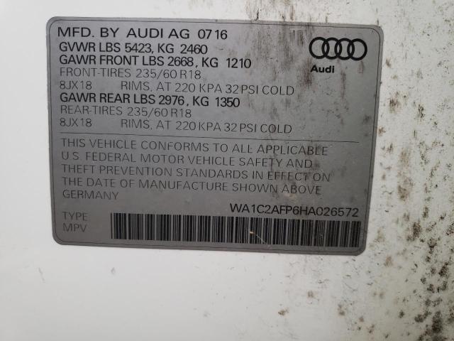 Photo 9 VIN: WA1C2AFP6HA026572 - AUDI Q5 PREMIUM 