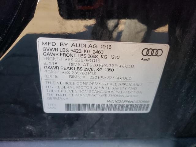 Photo 11 VIN: WA1C2AFP6HA070698 - AUDI Q5 PREMIUM 