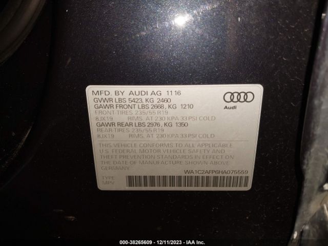 Photo 8 VIN: WA1C2AFP6HA075559 - AUDI Q5 