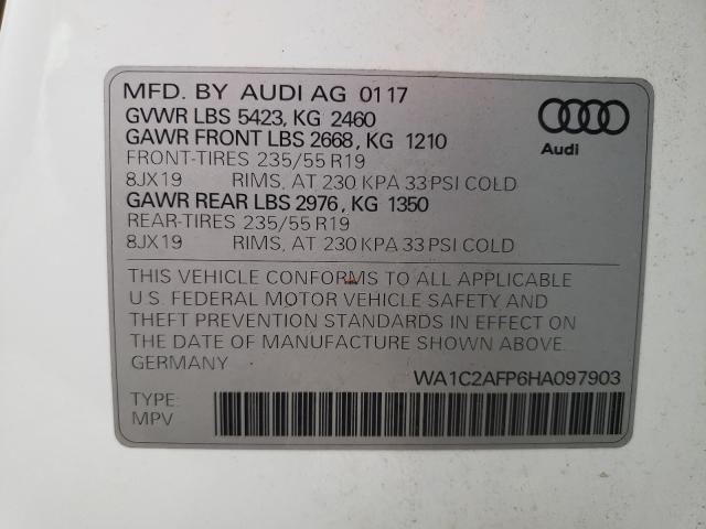 Photo 9 VIN: WA1C2AFP6HA097903 - AUDI Q5 PREMIUM 