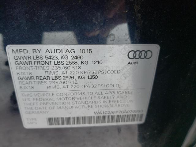 Photo 9 VIN: WA1C2AFP7GA076993 - AUDI Q5 PREMIUM 