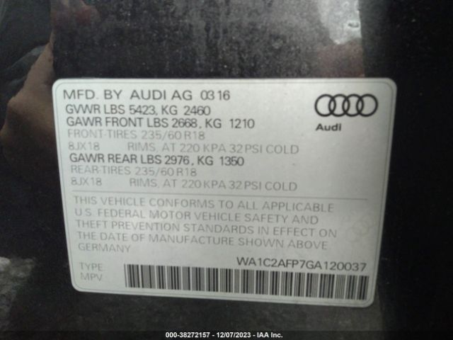 Photo 8 VIN: WA1C2AFP7GA120037 - AUDI Q5 