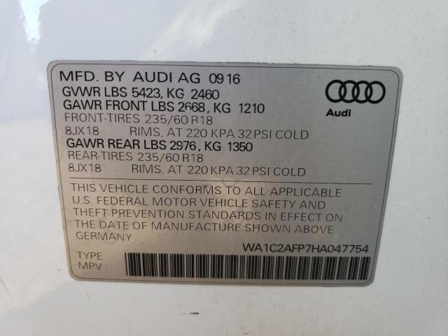 Photo 9 VIN: WA1C2AFP7HA047754 - AUDI Q5 PREMIUM 