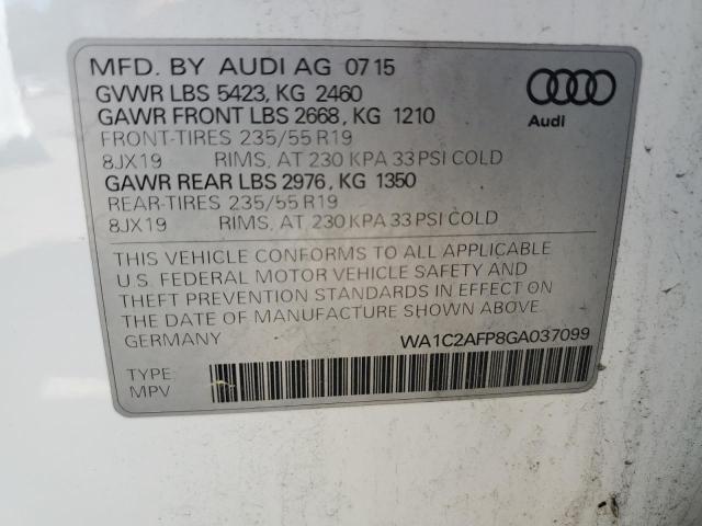 Photo 12 VIN: WA1C2AFP8GA037099 - AUDI Q5 PREMIUM 