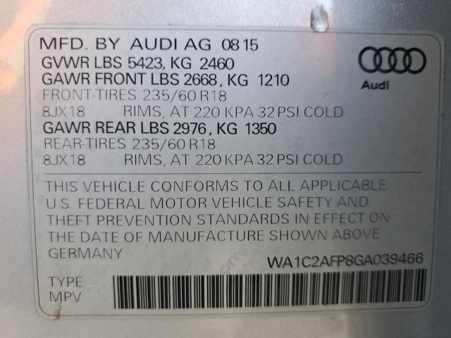 Photo 11 VIN: WA1C2AFP8GA039466 - AUDI Q5 PREMIUM 