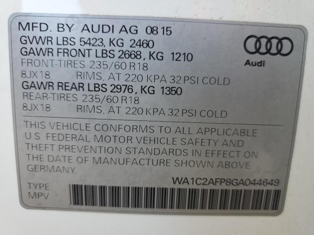 Photo 9 VIN: WA1C2AFP8GA044649 - AUDI Q5 