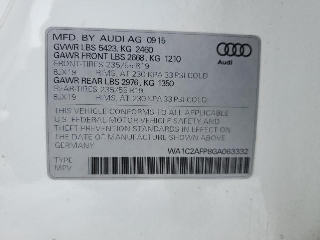 Photo 12 VIN: WA1C2AFP8GA063332 - AUDI Q5 PREMIUM 