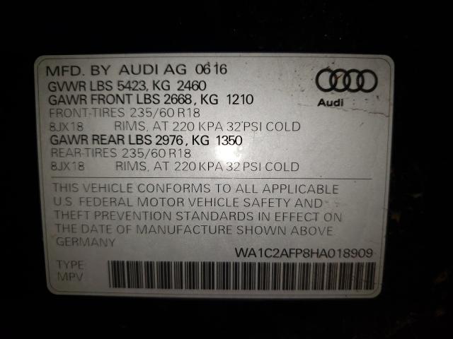 Photo 9 VIN: WA1C2AFP8HA018909 - AUDI Q5 