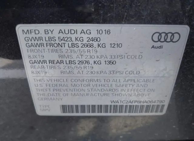 Photo 8 VIN: WA1C2AFP8HA064790 - AUDI Q5 