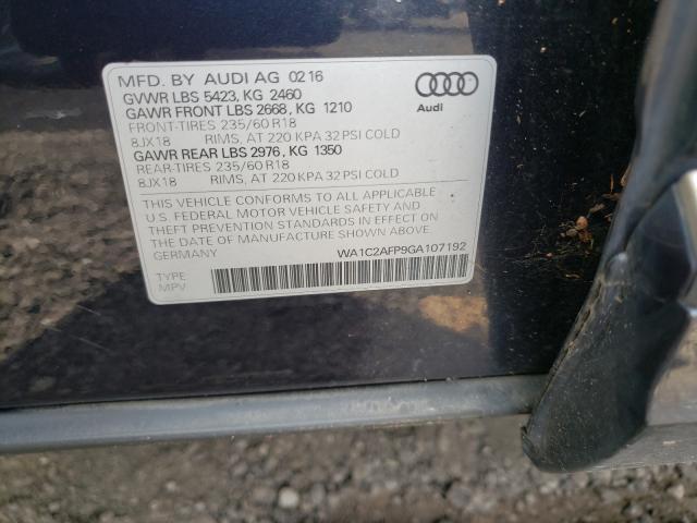 Photo 9 VIN: WA1C2AFP9GA107192 - AUDI Q5 PREMIUM 