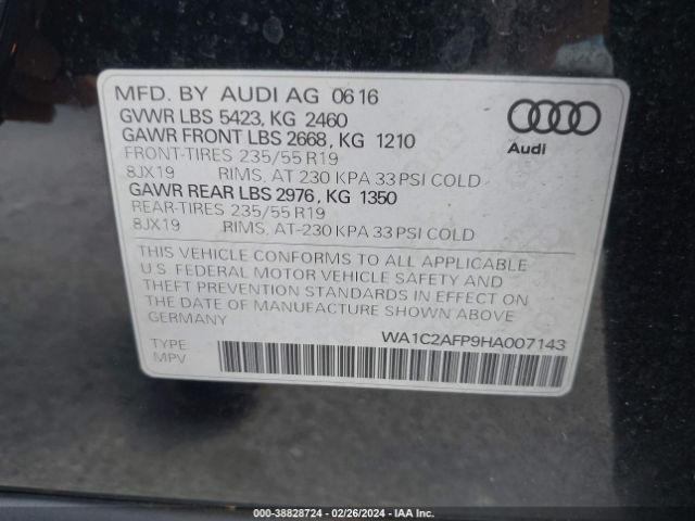 Photo 8 VIN: WA1C2AFP9HA007143 - AUDI Q5 