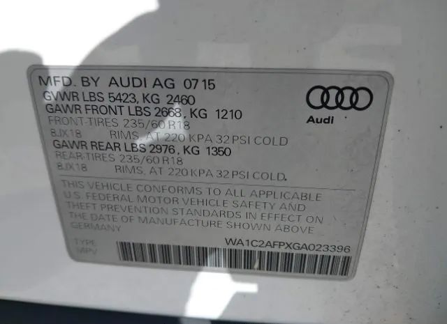 Photo 8 VIN: WA1C2AFPXGA023396 - AUDI Q5 