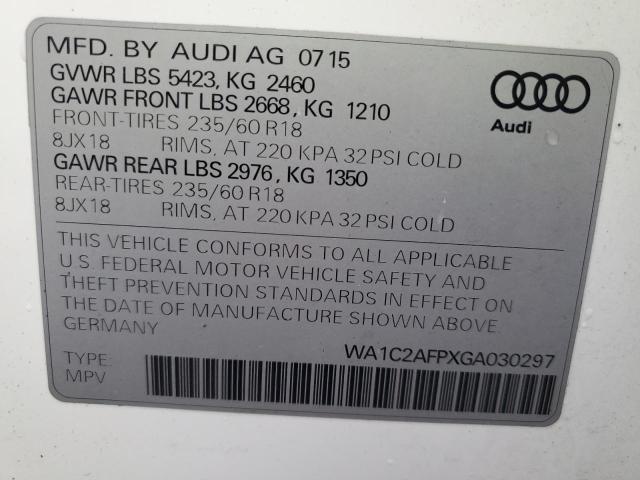 Photo 12 VIN: WA1C2AFPXGA030297 - AUDI Q5 PREMIUM 