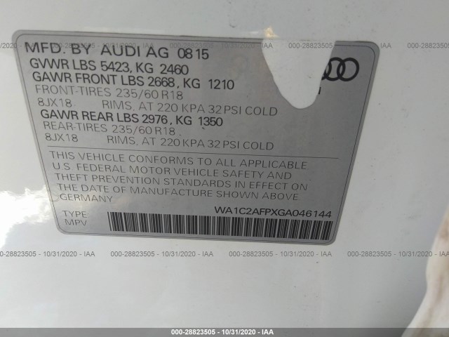 Photo 8 VIN: WA1C2AFPXGA046144 - AUDI Q5 