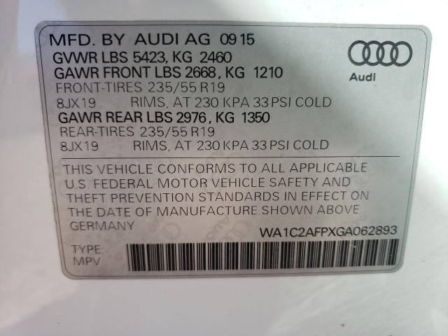 Photo 9 VIN: WA1C2AFPXGA062893 - AUDI Q5 PREMIUM 