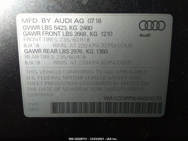 Photo 8 VIN: WA1C2AFPXHA024579 - AUDI Q5 