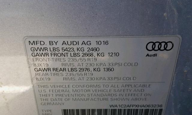 Photo 9 VIN: WA1C2AFPXHA063236 - AUDI Q5 