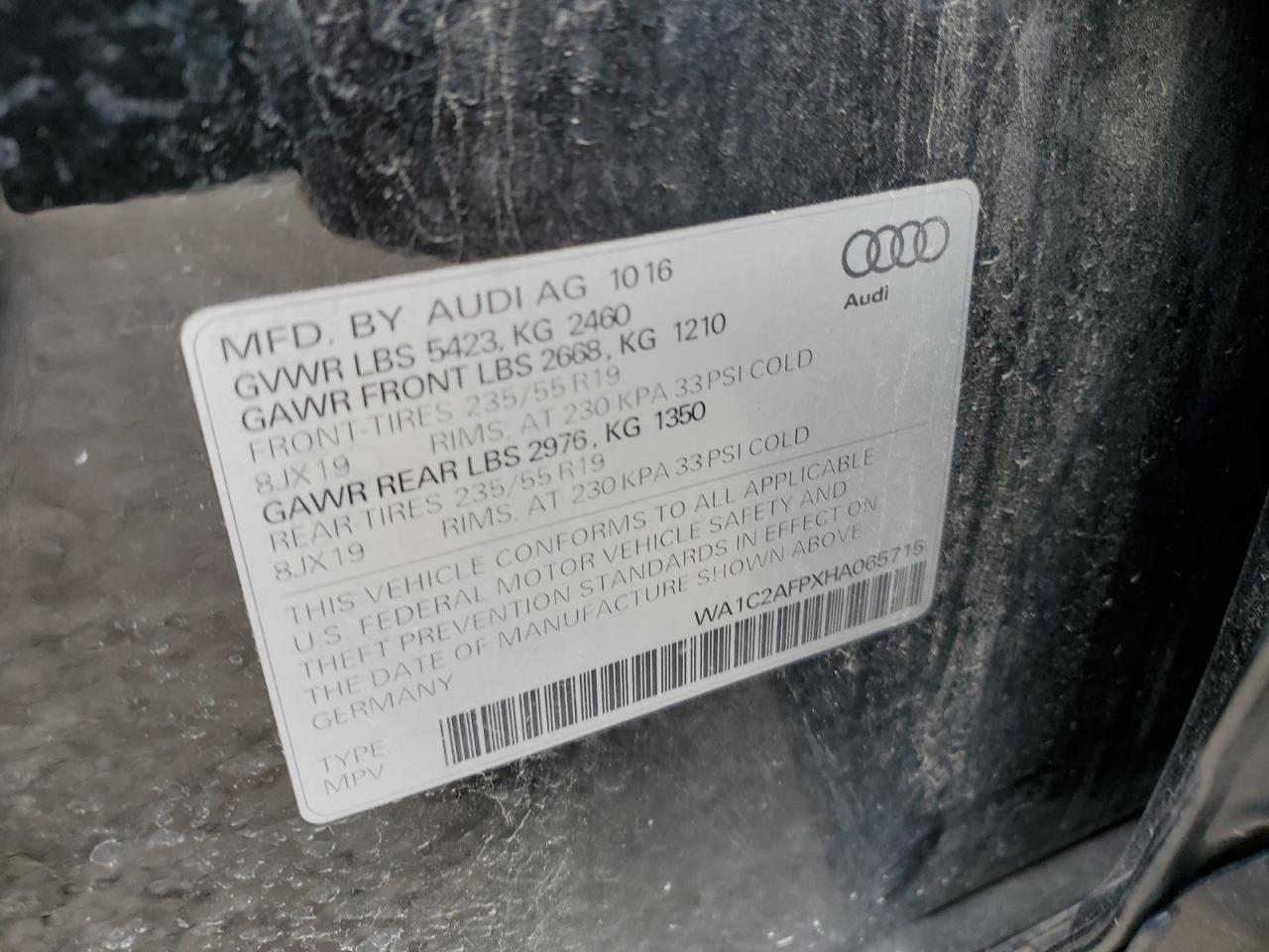 Photo 12 VIN: WA1C2AFPXHA065715 - AUDI Q5 