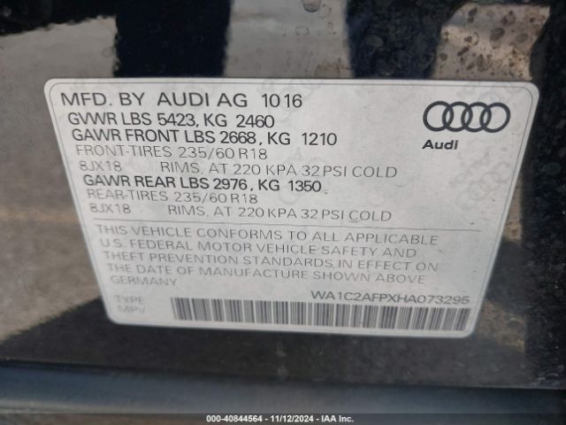 Photo 8 VIN: WA1C2AFPXHA073295 - AUDI Q5 