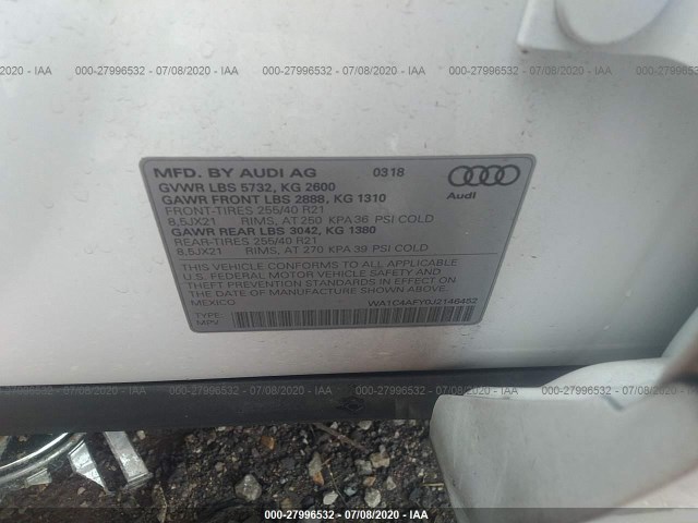 Photo 8 VIN: WA1C4AFY0J2146452 - AUDI SQ5 