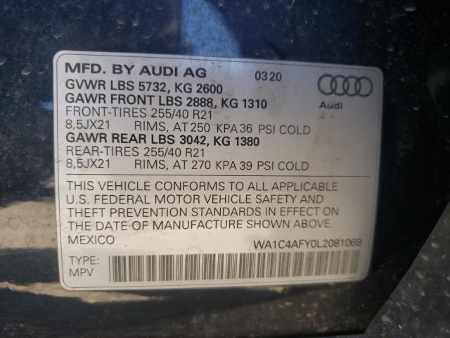 Photo 9 VIN: WA1C4AFY0L2081069 - AUDI SQ5 PRESTI 