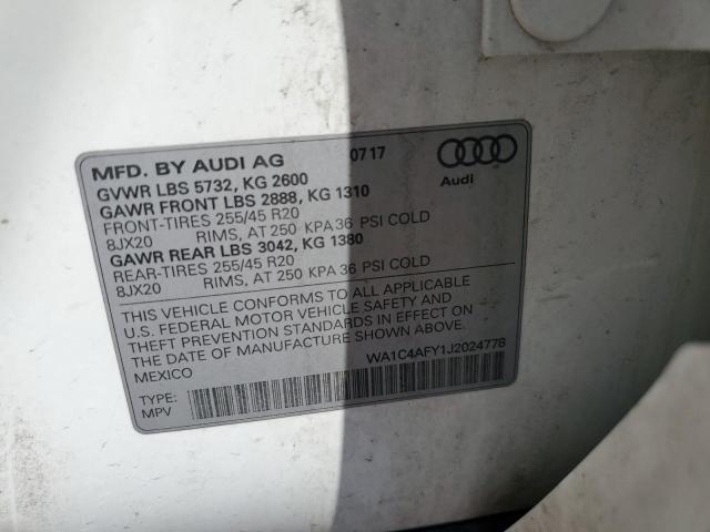 Photo 11 VIN: WA1C4AFY1J2024778 - AUDI SQ5 