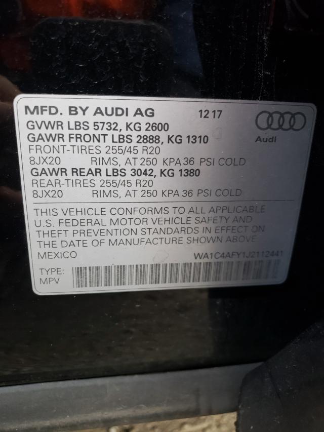 Photo 9 VIN: WA1C4AFY1J2112441 - AUDI SQ5 