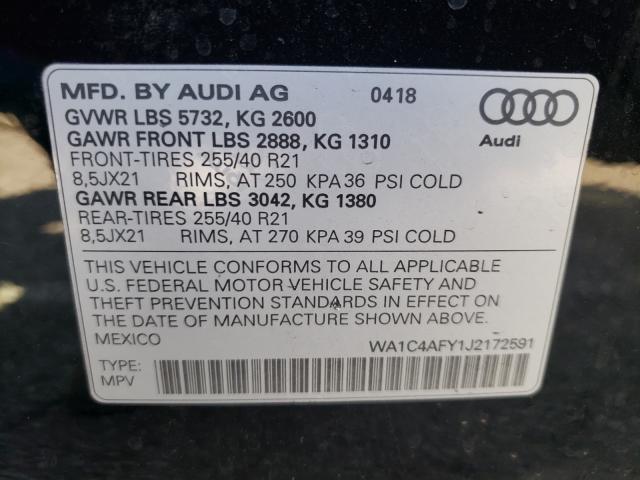 Photo 9 VIN: WA1C4AFY1J2172591 - AUDI SQ5 PRESTI 