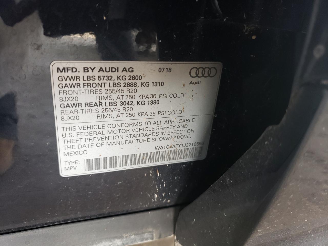 Photo 11 VIN: WA1C4AFY1J2216556 - AUDI SQ5 