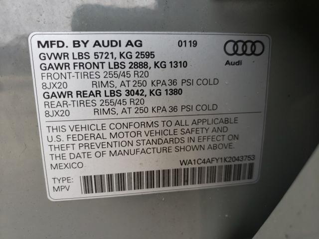 Photo 9 VIN: WA1C4AFY1K2043753 - AUDI SQ5 