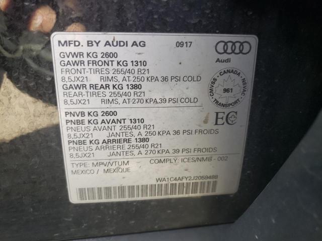 Photo 11 VIN: WA1C4AFY2J2059488 - AUDI SQ5 