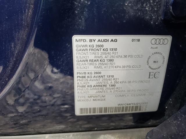 Photo 9 VIN: WA1C4AFY2J2120015 - AUDI SQ5 PRESTI 