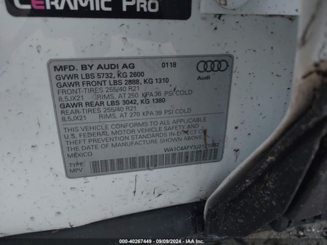 Photo 8 VIN: WA1C4AFY3J2121092 - AUDI SQ5 