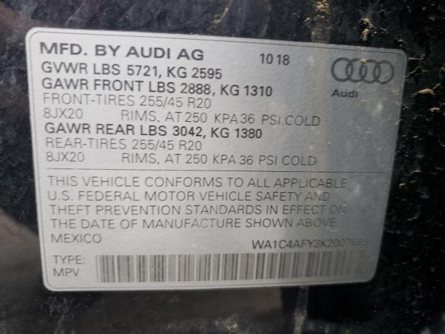 Photo 9 VIN: WA1C4AFY3K2007689 - AUDI SQ5 PRESTI 