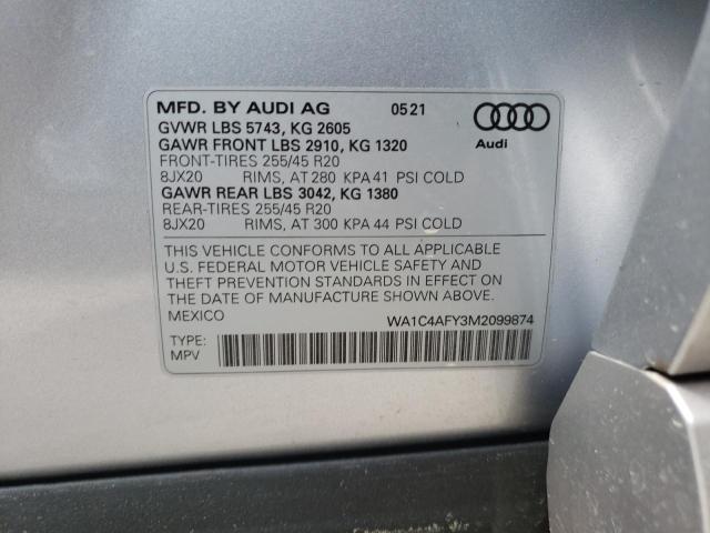 Photo 9 VIN: WA1C4AFY3M2099874 - AUDI SQ5 PRESTI 