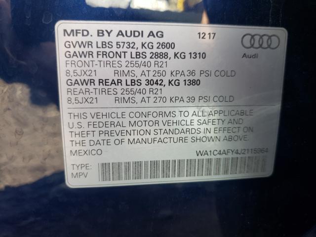 Photo 9 VIN: WA1C4AFY4J2115964 - AUDI SQ5 PRESTI 