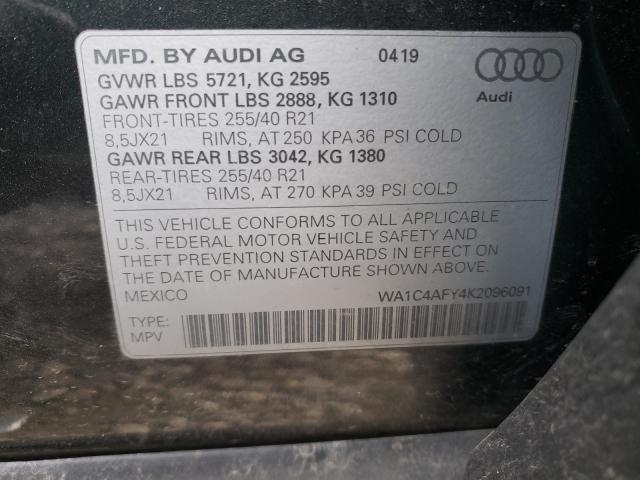 Photo 9 VIN: WA1C4AFY4K2096091 - AUDI SQ5 