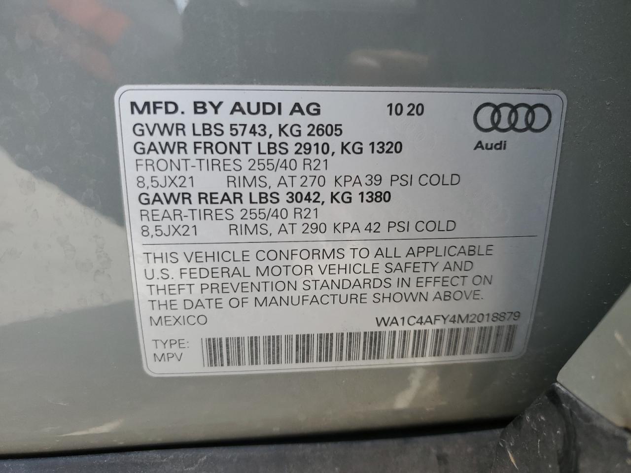 Photo 11 VIN: WA1C4AFY4M2018879 - AUDI SQ5 