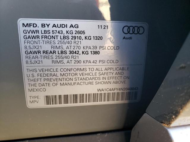 Photo 11 VIN: WA1C4AFY4N2040043 - AUDI SQ5 