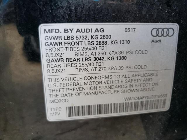 Photo 11 VIN: WA1C4AFY5J2018563 - AUDI SQ5 