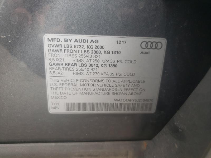 Photo 9 VIN: WA1C4AFY5J2104570 - AUDI SQ5 PRESTI 