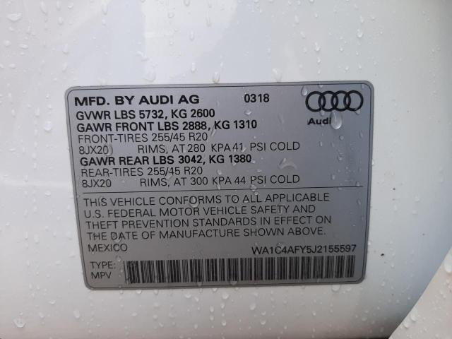 Photo 9 VIN: WA1C4AFY5J2155597 - AUDI SQ5 PRESTI 