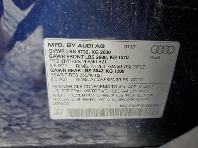 Photo 13 VIN: WA1C4AFY6J2024887 - AUDI SQ5 PRESTI 