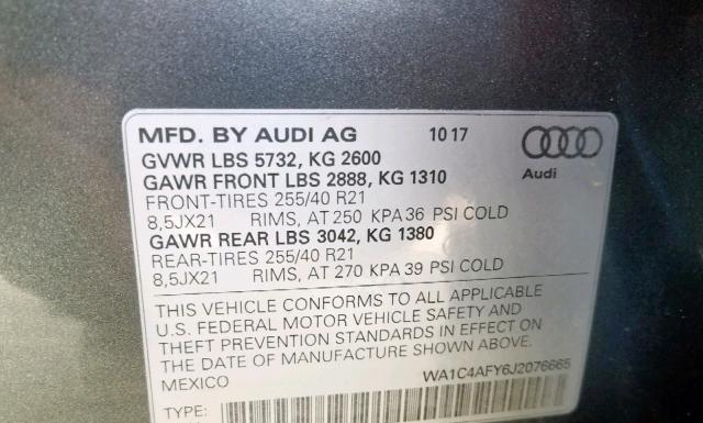 Photo 9 VIN: WA1C4AFY6J2076665 - AUDI SQ5 PRESTI 