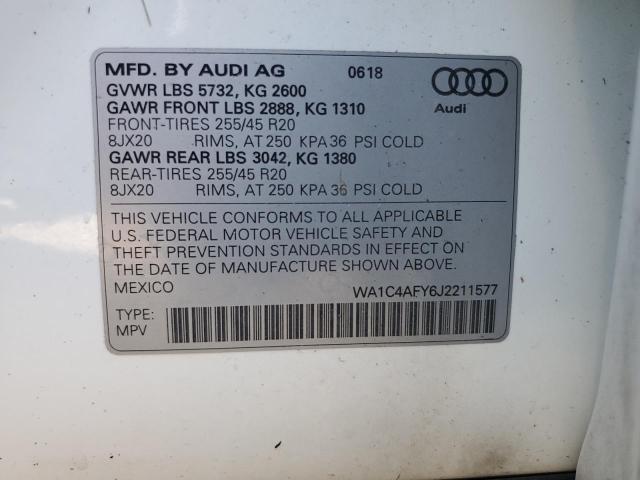 Photo 12 VIN: WA1C4AFY6J2211577 - AUDI SQ5 PRESTI 