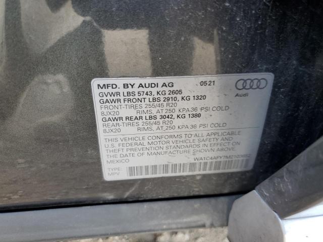 Photo 9 VIN: WA1C4AFY7M2103652 - AUDI SQ5 PRESTI 