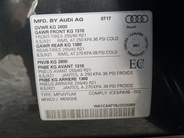 Photo 9 VIN: WA1C4AFY8J2025989 - AUDI SQ5 PRESTI 